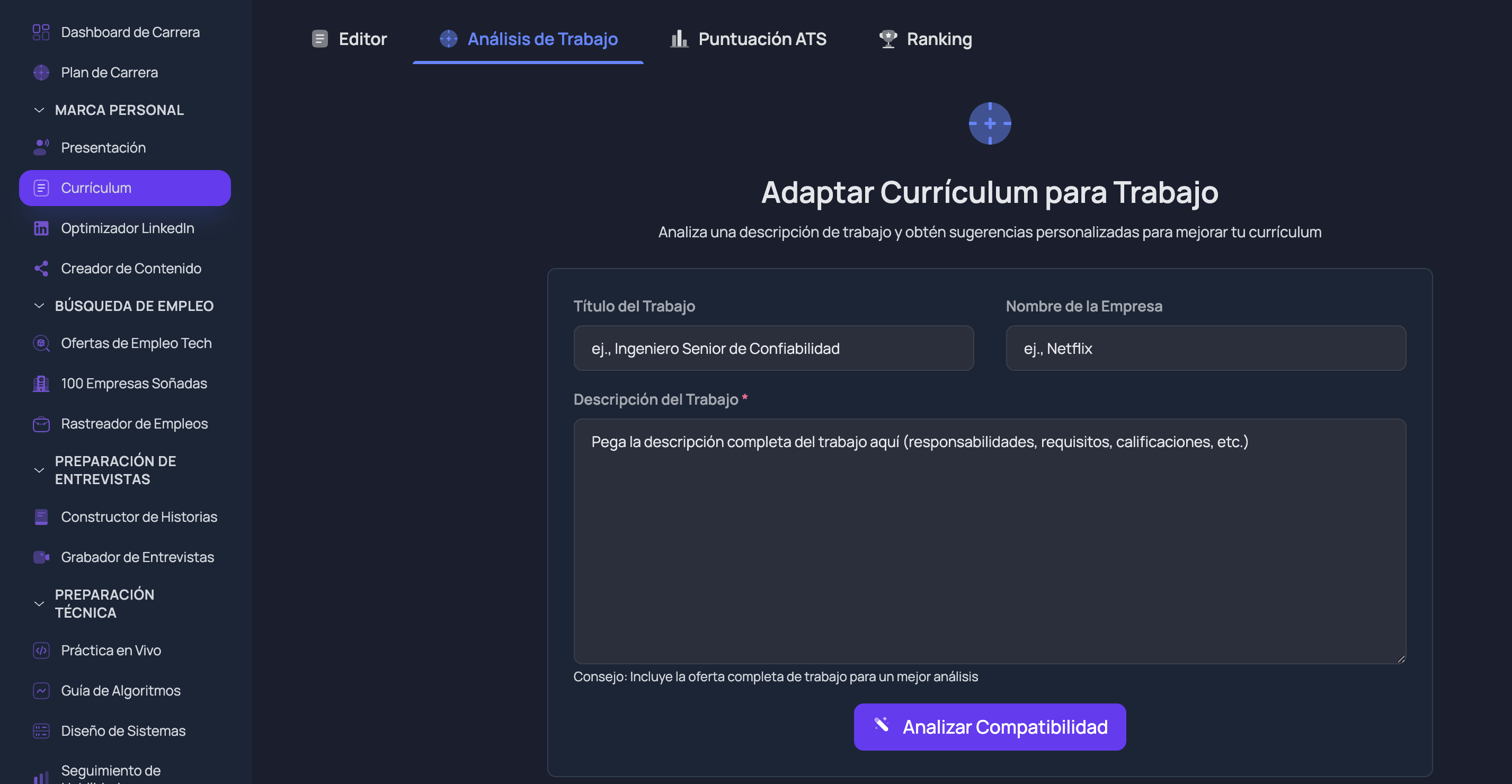 Job Match - Tailor Resume for Jobs