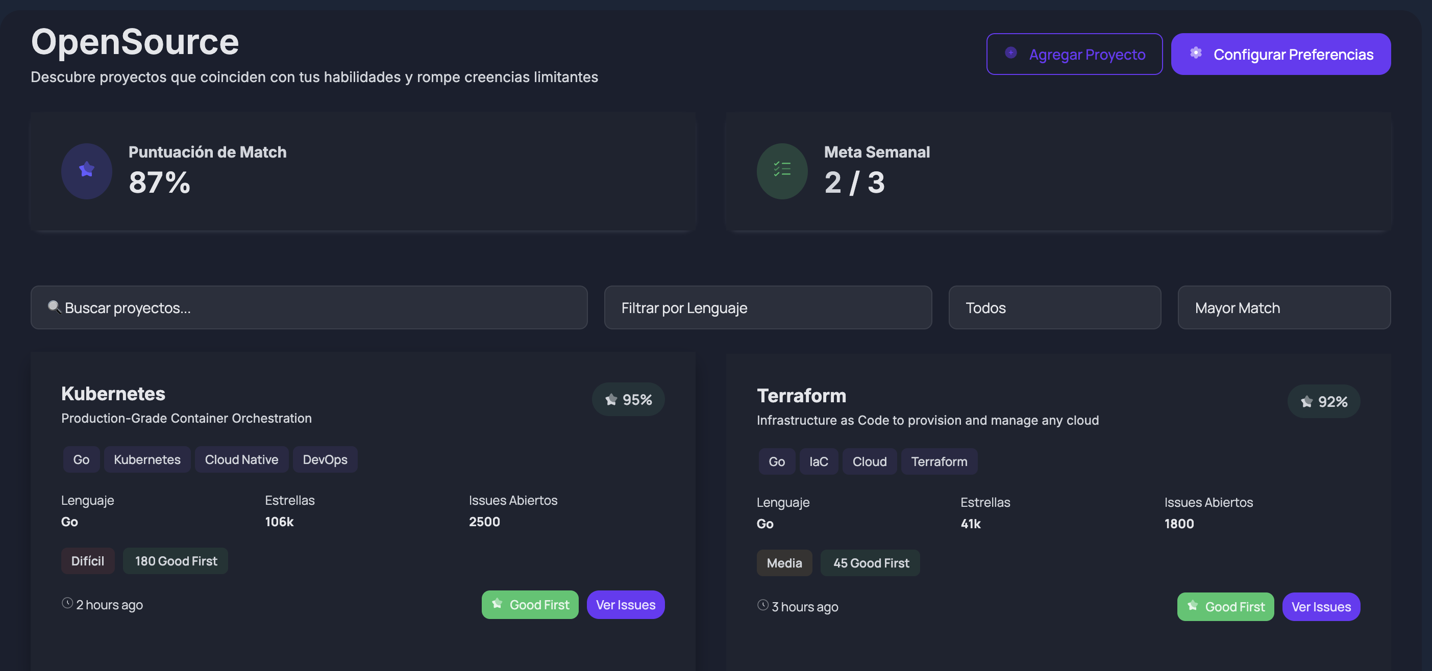 Open Source Project Finder