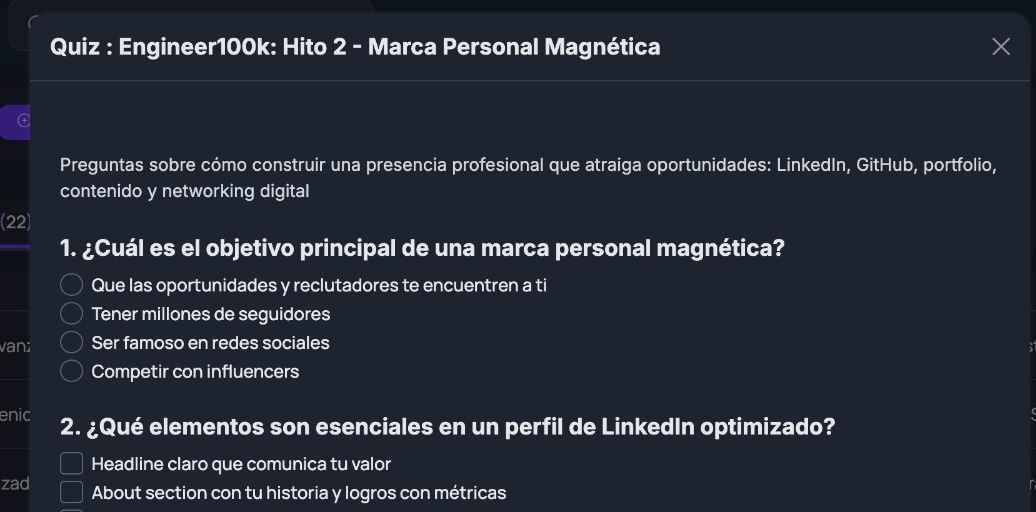 Quizzes & Evaluaciones